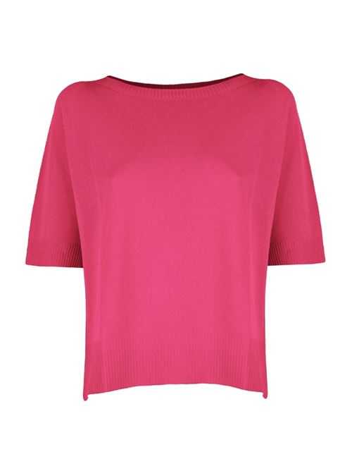 maglia barca in filo raglan spacchi POUR MOI | 005268FUXIA